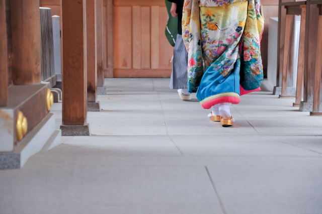 town where antique kimono
